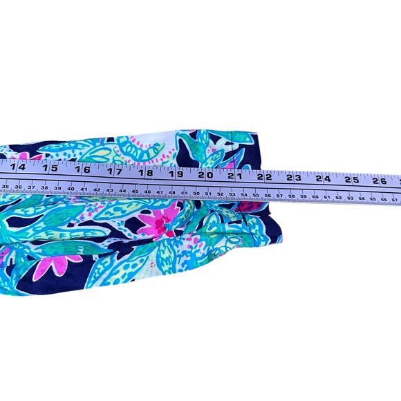 Lilly Pulitzer Sarasota Tunic Top Women’s Medium Green Black Trunk Show Pintuck - Picture 9 of 10